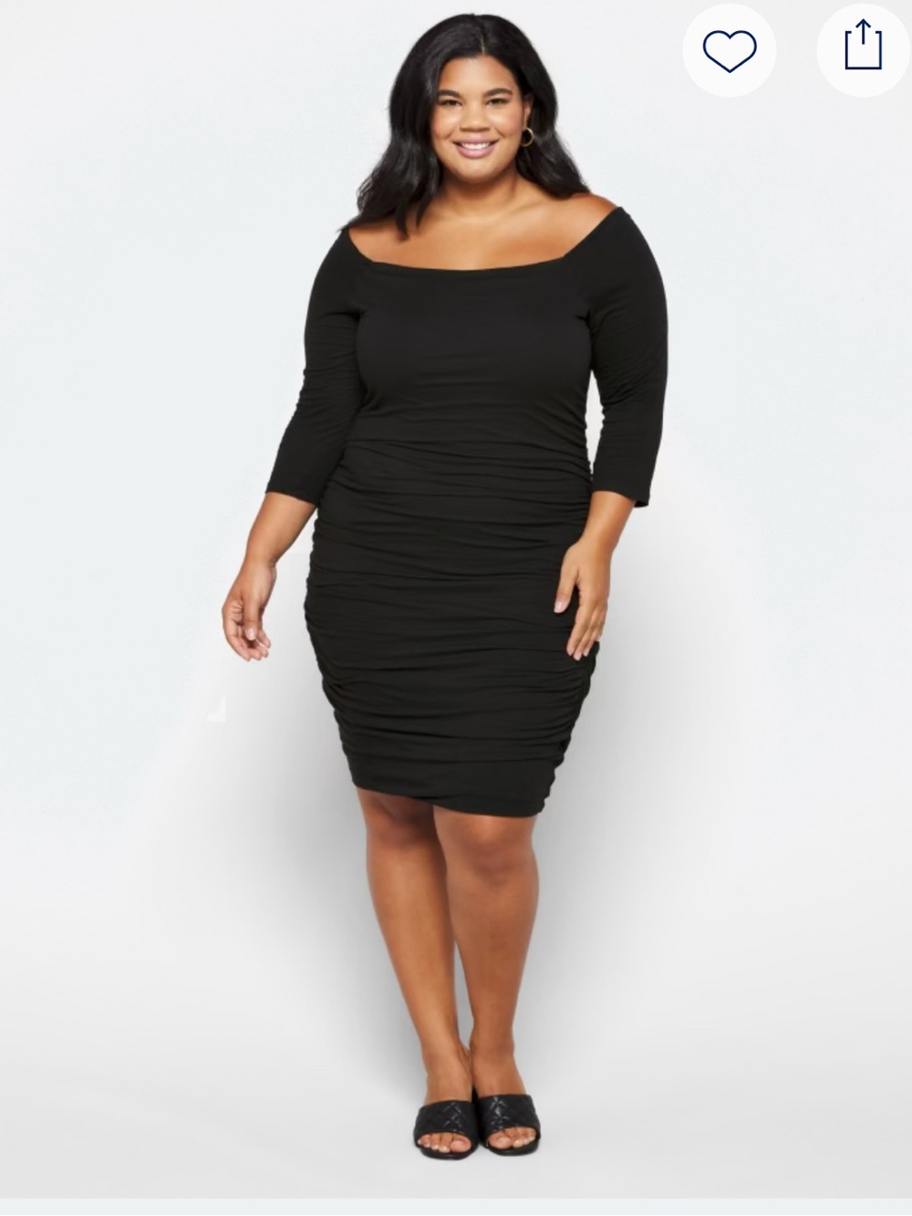 Velvet by Graham & Spencer Black Off-Shoulder Long Sleeve Dress
